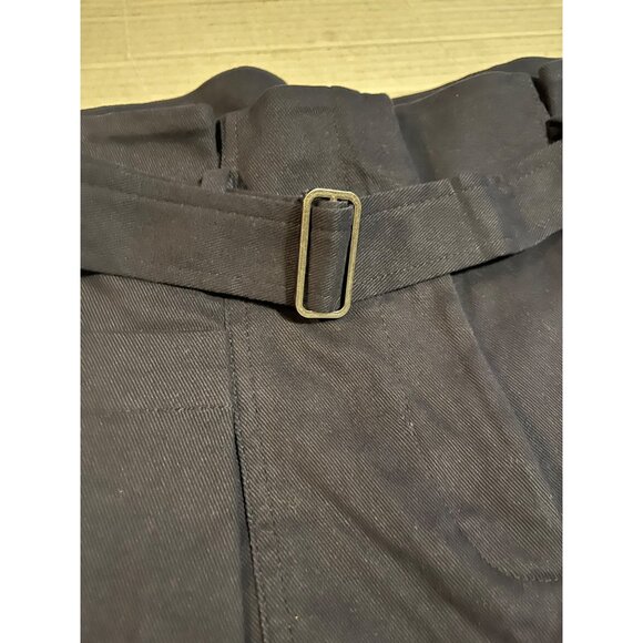 New Banana Republic Factory Women Twill Belted Taper Pant Size 10 Navy High-Rise - Picture 8 of 13